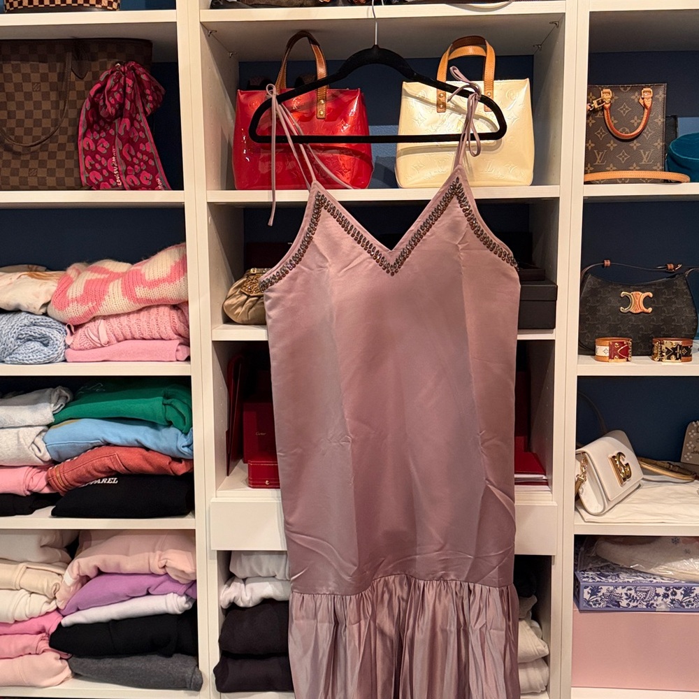 Anthropologie Lavender Maxi Dress